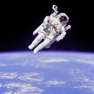 An astronaut in space. Credit: NASA.