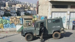 The site where an Israeli soldier was stabbed and a Palestinian assailant shot dead, Hebron, Oct. 29, 2015. Photo: Israel Police Spokesperson's Unit.