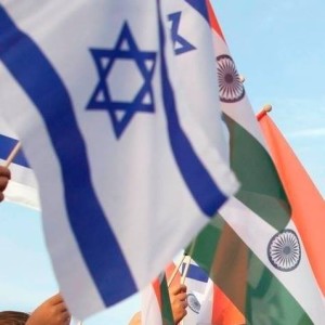 The Indian and Israeli flags. Photo: India Israel Activists United Facebook page.