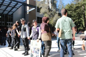 An anti-Israel demonstration at UC Santa Cruz. Photo: UC Students for Justice in Palestine/Facebook.
