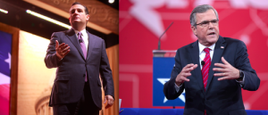 Ted Cruz (left) and Jeb Bush  called on America to give priority to Middle Eastern Christian refugees. Photo: Gage Skidmore.