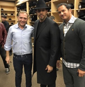 David Blaine at Primo Hatters in Brooklyn. Photo: Facebook. 