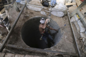 Media outlets downplay the fact that the Gaza tunnels are used to smuggle in - and, according to Egypt, out - weapons for jihadist terror groups. Photo: Elder of Ziyon.