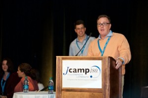 Camp Young Judaea of Texas accepts the Impact in Technology Award from JCamp180. Photo: JCamp180.