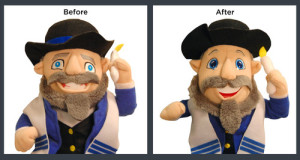  The old (left) and new (right) faces of the Mensch on a Bench. Photo: Courtesy Mensch on a Bench.
