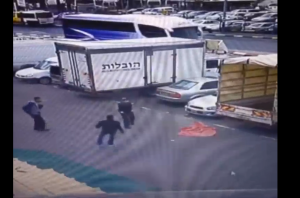 Security cameras captured the dramatic moment when security guards neutralized a terrorist. PHOTO: Screenshot.