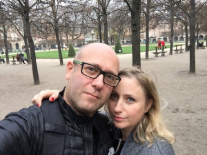 Irit (right) and Rotem Talmi, the Israeli couple who decided at the last minute not to attend the concert at the Bataclan Theater, one of the sites of the Paris massacres. Photo: Courtesy.