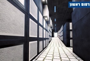 The design plans for the first underground cemetery in Israel. Photo: Virto VR Design.