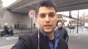 Channel 2 news correspondent in France. Photo: Screenshot