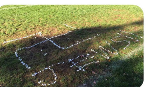 Th Dwight-Englewood School in New Jersey was vandalized on Sunday. Photo: Courtesy Dwight Englewood School