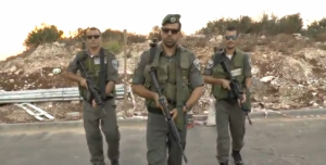 Israeli Border Police in a new music video response to Hamas. Photo: Screenshot.