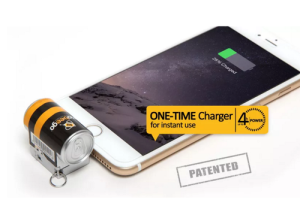 The mobeego "energy drink" cell phone charger. Photo: mobeego.