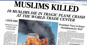 An imaginary newspaper report about 9/11. Photo: Screenshot.