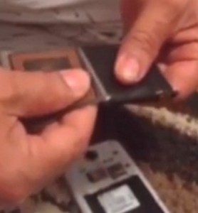 A trustee of the Ghulam Mustafa Trust has made a video in which he claims Jews track Samsung smartphones. Photo: Screenshot.