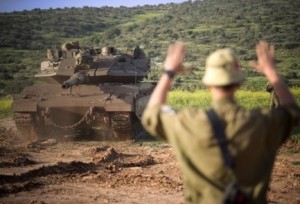 A tank takes part in a past IDF drill (not the one described in this story). Photo: IDF Spokesperson's Unit.