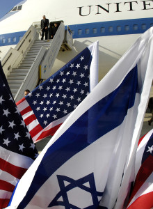 The American and Israeli flags. Israel is responding harshly to reports that the US is spying on its officials. Photo: Wikipedia.