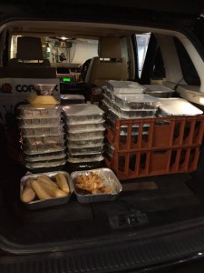 The Light Project redistributes leftover food (pictured here) from food establishments to homeless shelters and those in need in London. Photo: The Light Project.