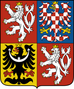 The Czech Republic's coat of arms, pictured.  The Czech Parliament has passed a resolution rejecting the European Union’s decision about labeling products made in Judea Samaria, eastern Jerusalem, and the Golan Heights. Photo: Wikimedia Commons.