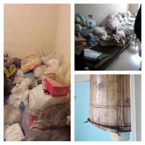 Pictures of the inside of the apartment of a 90-year-old Israeli woman in distress. Photos: Facebook.