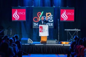 Rabbi Steven Wernick, CEO of the United Synagogue of Conservative Judaism (USCJ), speaks at USCJ's November 2015 convention in Chicago. Photo: USCJ.