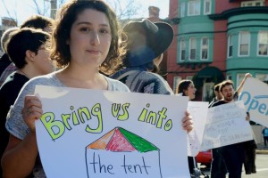 An Open Hillel member on campus. Photo: Facebook.