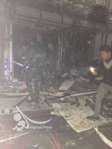 Photo from Alghad Press from the scene of the Baghdad mall attack. Gunmen killed at least 18 people and wounding 50 in the city’s mainly Shiite east. Photo: Twitter.