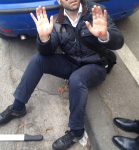 Benjamin Amsellem, following the machete attack outside a French-Jewish school in Marseilles. Photo: JSS News.