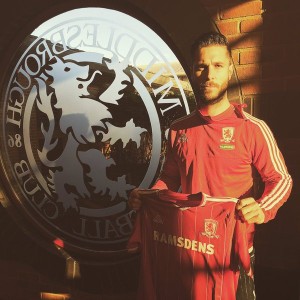 Enrique Sola recently signed with  the Middlesbrough soccer club. Photo: Twitter.