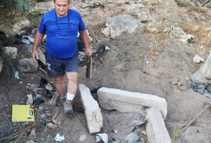 The site of the new archaeological discovery in Israel's Galilee region: 1,700-year-old funerary inscriptions. Photo: Israel Antiquities Authority.