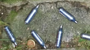 Gas canisters allegedly used by antisemitic attackers in Tottenham Hale Retail Park. Photo: London Shomrim Twitter Account