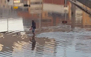 The flooding in Leeds. Photo: Screenshot 