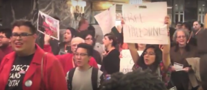 Anti-Israel protesters at the Creating Change conference in Chicago on January 22. Photo: Screenshot.