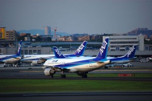 The ANA Fleet at Osaka-Itami Airport, Japan. The senior vice president of ANA said the Israeli travel market is important for Japan. Photo: Wikimedia Commons.