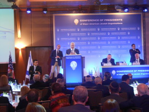 Israeli PM Benjamin Netanyahu addressing the Conference of Presidents of Major American Jewish Organizations. Photo: Yisrael Medad. 