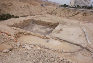 The ancient canal system unearthed near the Dead Sea. Photo: Tzvika Tzuk/Israel Nature and Parks Authority