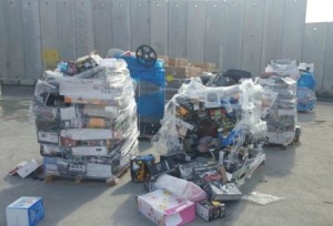 The Gaza-bound drone shipment disguised as toys that was intercepted by Israeli security personnel. Photo: Israeli Defense Ministry.