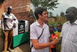 Israeli biotech firm Homebiogas installs one of its renewable energy units at a Ugandan orphanage. Photo: Facebook.