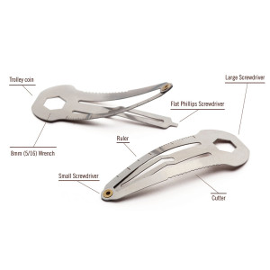 The multiple functions of the MTA hairclip highlighted by the product design studio Monkey Business. Photo: Monkey Business.