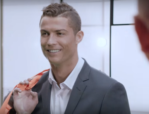 Cristiano Ronaldo. The soccer player received backlash for staring in an Israeli commercial. Photo: Screenshot.