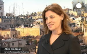Israeli Ambassador to France Aliza Bin-Noun. Photo: Screenshot