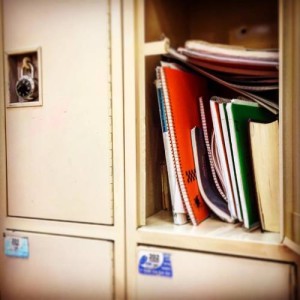 A locker full of books. A new curriculum in secular schools in Israel seeks to strengthen students’ Jewish-Israeli culture starting from a young age. Photo: Eliana Rudee.