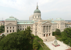 The state capitol building of Indiana, whose House of Representatives was the latest U.S. state legislature to pass legislation combating the Boycott, Divestment and Sanctions (BDS) movement against Israel. Photo: Massimo Catarinella via Wikimedia Commons.