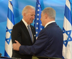 U.S. Vice President Joe Biden, left, met with Israeli Prime Minister Benjamin Netanyahu this week. Photo: Twitter.