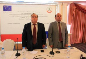 Palestinian Bar Association ceremony honoring terrorist who murdered two innocent people in Jerusalem in October. Photo: MEMRI/Twitter.