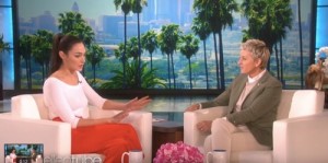 Israeli actress Gal Gadot appeared on The Ellen Degeneres Show. Photo:  The Ellen DeGeneres Show. 