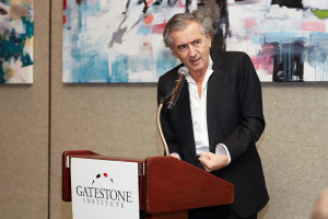 Bernard-Henri Levy, addressing the Gatestone Institute. Photo: Raymond Hamlin.