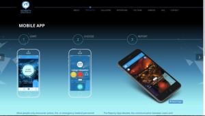 The Israeli start-up Reporty has launched a mobile app allowing users to make live video distress calls to emergency responders from their smartphones. Photo: screenshot from reporty.com.