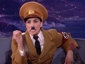 Comedienne Sarah Silverman playing Hitler on Conan. Photo: Screenshot.