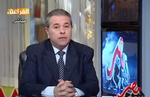 Egyptian Member of Parliament (MP) Tawfik Okasha. The Egyptian lawmaker was removed from office on Wednesday. Photo: Screenshot.