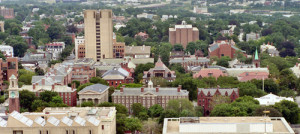 Antisemitic and anti-gay graffiti that was discovered on Friday at Brown University. Photo: Will Hart via Flickr.com.